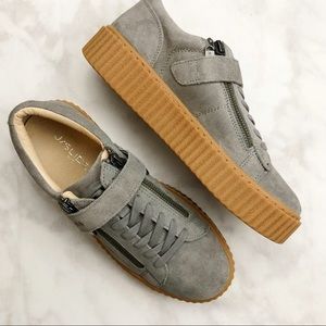 Gray Suede Platform Creepers / Sneakers